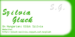 szilvia gluck business card